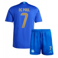Argentina Rodrigo De Paul #7 Gostujuci Dres za djecu Copa America 2024 Kratak Rukav (+ Kratke hlače)